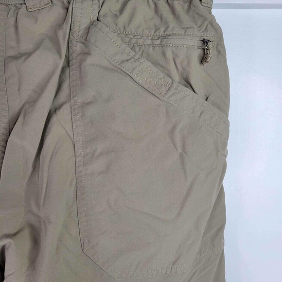 LL Bean Nylon Hiking Pants Convertible Shorts Tan Size L Short 38X29 - Picture 7 of 14